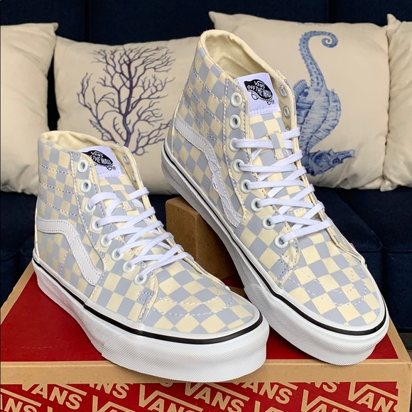 VANS SK8-HI TAPERED CHECKERBOARD Zenbl/TrWht WMNS - Picture 10 of 16